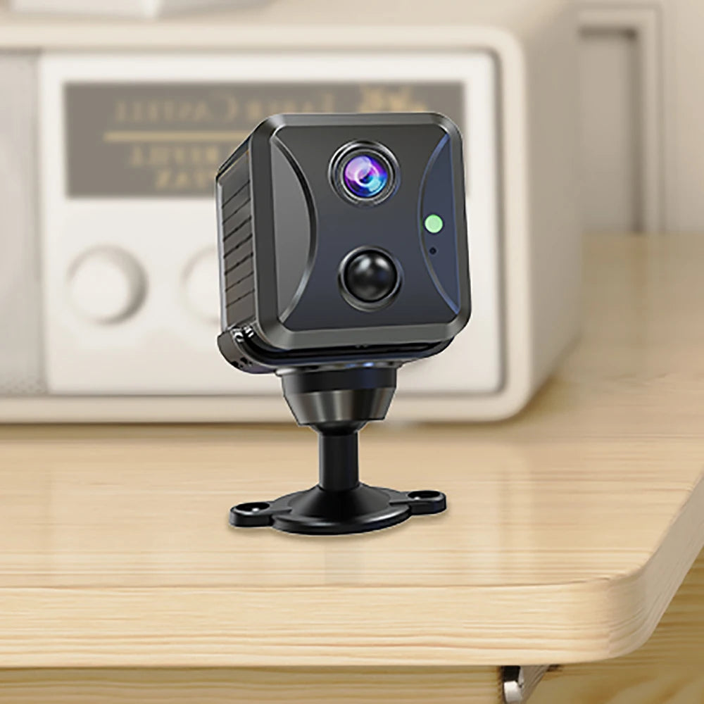 Ubox Indoor Battery Powered 4G SIM Card Mini Size Camera 2MP 2400mAh Security CCTV PIR Motion Alarm Video TF Card Network Camera