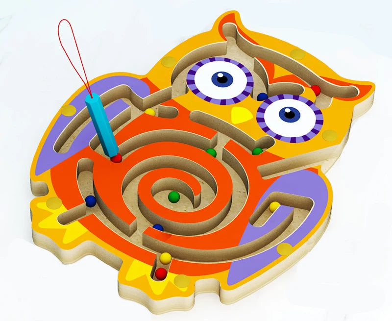 Baby Montessori Toys For Kids 2 to 4 Years Old Learning Educational Toys Children Magnetic Maze Busy Board Wooden Puzzle Game