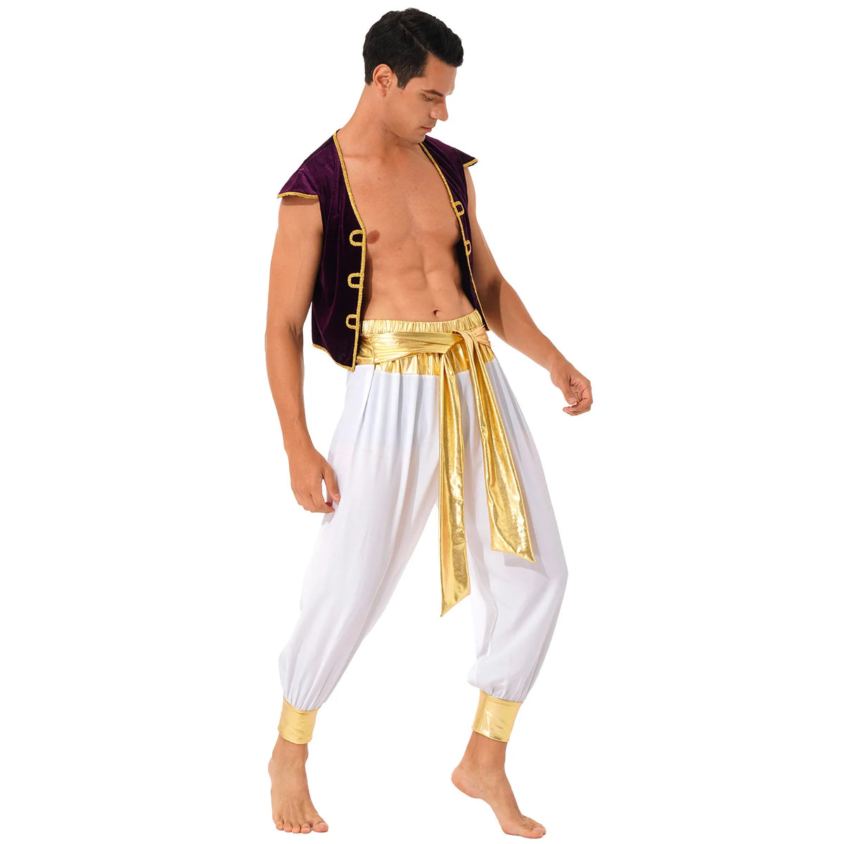 Halloween Adult Cosplay Complete Set Ancient Greek God Gladiator Clothing Mythical Prince Aladin Party Performance Costume