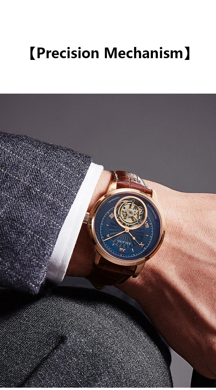 AILANG new authentic luxury real tourbillon mechanical watch fashion business waterproof men's watch