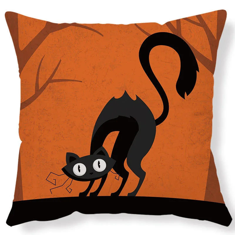 New Arrival Halloween Digital Print Cushion Cover Holiday Home Decoration Pillow Nordic Style Pillow Cover