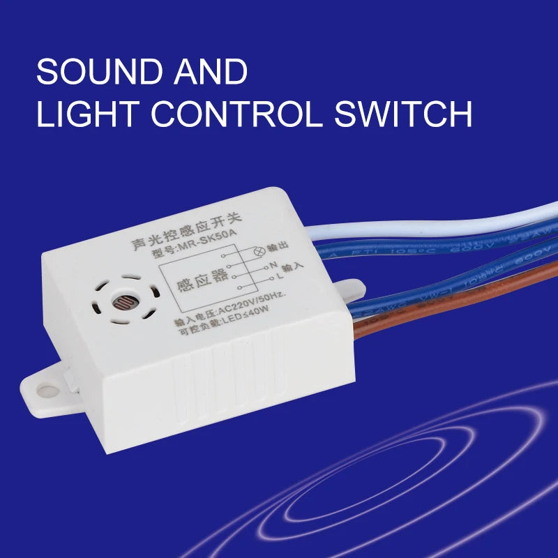 Home Improvement Smart Switches MRSK50A Module 220V Detector Sound Voice Sensor Intelligent Auto On Off Light Switch Accessories