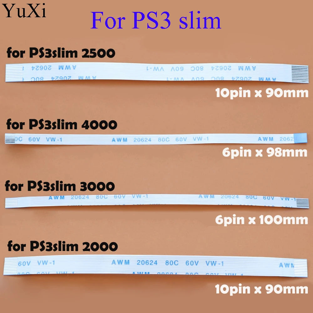 Power Reset Switch Ribbon flex Cable for PS2 30000 5W 90000 For PS3 slim 2000 for PS4 10pin 12pin 14pin Controller Repair Part