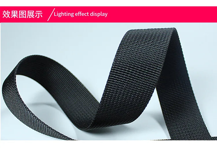 Polyester Webbing Colorful PP Webbing Strap Dog Collar Harness Backpack Bag Belt 50 Yards 1cm-2.5cm Width DIY Sewing Accessories