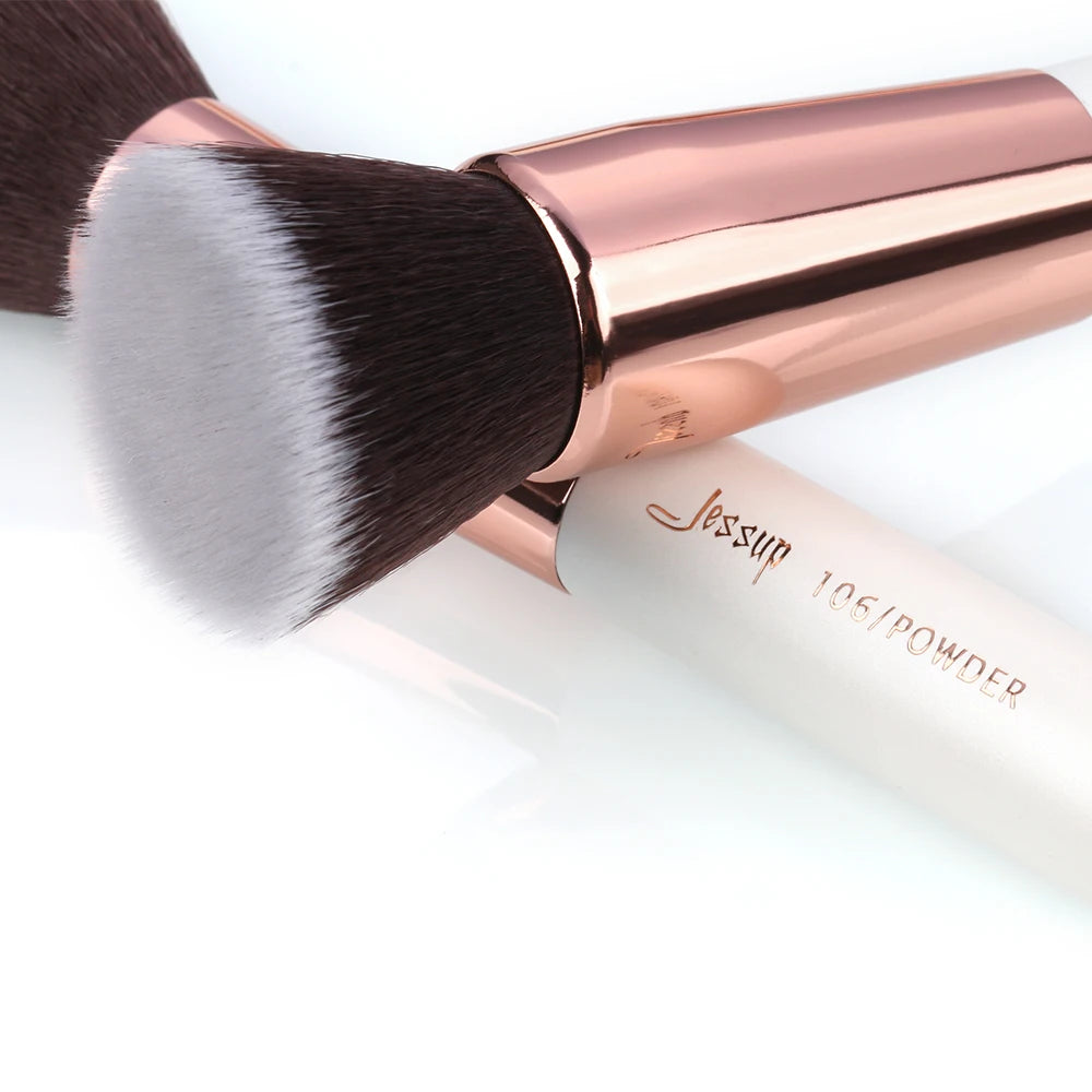 Jessup 25pcs Professional Makeup Brushes set Make up Brush Tools kit Foundation set Powder Blushes Beauty Pearl White T215