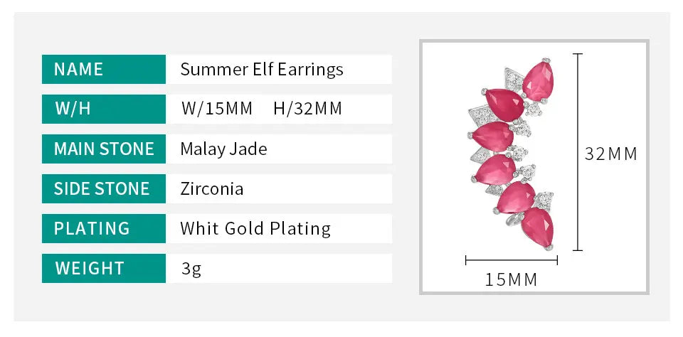 KOSE Retro Ethnic Crystal Earrings Breastplate Cartilage Ladies Earrings Fashion Jewelry Party Daily Clothing Accessories