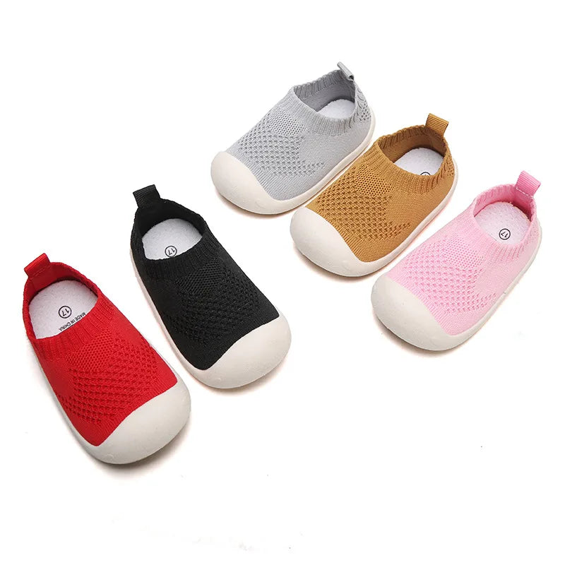 Kid Baby First Walkers Shoes Breathable Infant Toddler Shoes Girls Boy Casual Mesh Shoes Soft Bottom Comfortable Non-slip Shoes