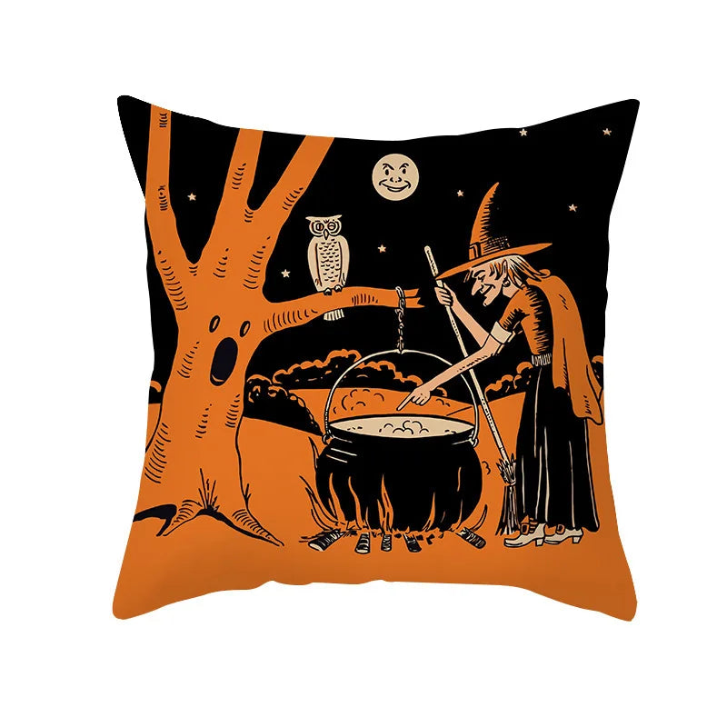 New Arrival Halloween Digital Print Cushion Cover Holiday Home Decoration Pillow Nordic Style Pillow Cover