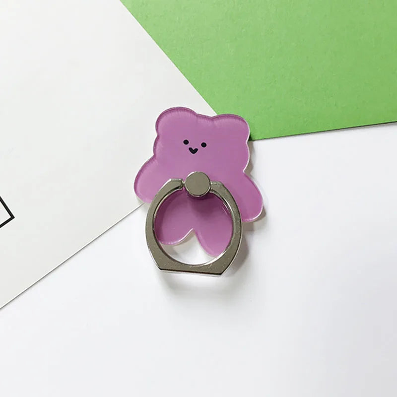 Universal Ring Holder Mobile Phone Holder Stand Cute Candy Color Bears Finger Ring Holder suporte celular For All Phone Table