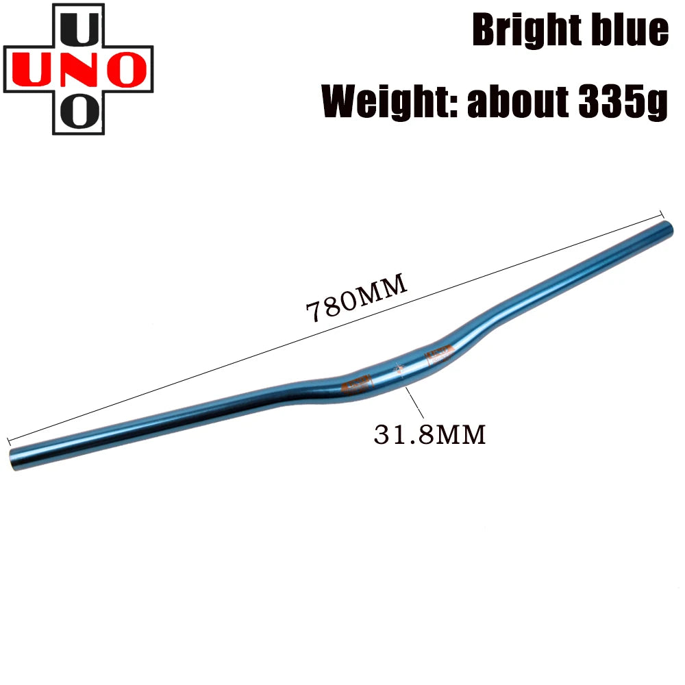 UNO Bicycle Ultra Light Color  Handlebars 31.8 Caliber Bright 740 / 780mm Mountain Bicyle Handle Horizontal Modification