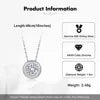 RINNTIN APN Shiny Luxury Fashion Gold Plated 925 Sterling Silver Crystal Zircon Geometric Pendant Necklace for Women Jewelry