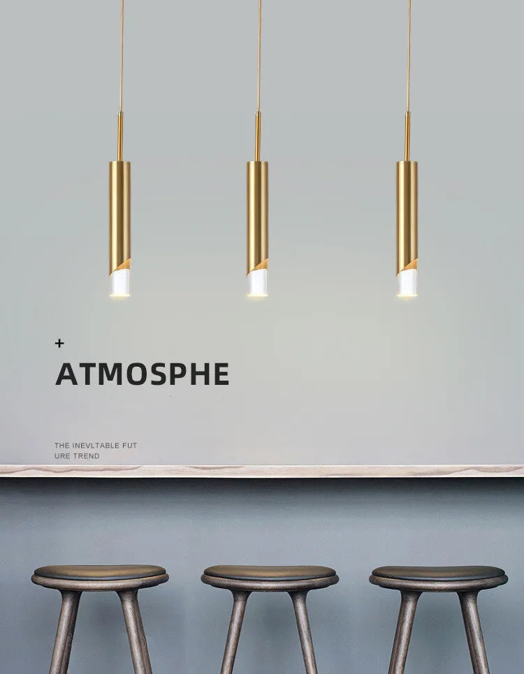 Minimalist Chandelier All Copper Gold Lights Bedside Small Chandelier Bedroom Study Bar Designer Nordic Modern Dining Room Lamps