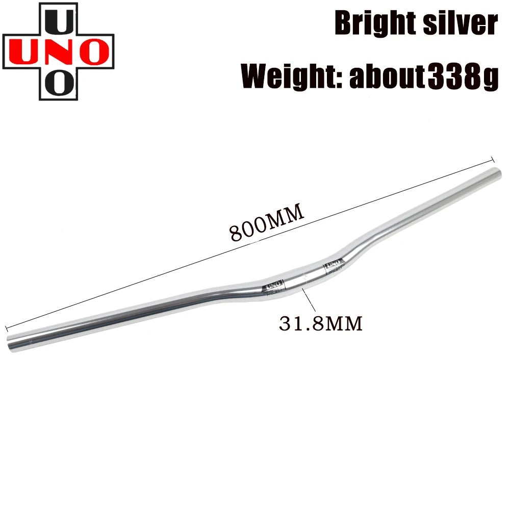 UNO Bicycle Ultra Light Color  Handlebars 31.8 Caliber Bright 740 / 780mm Mountain Bicyle Handle Horizontal Modification