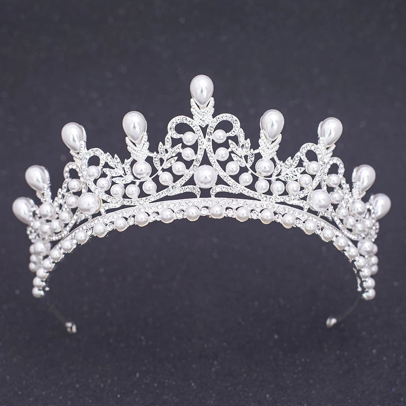 Silver Color Crystal Rhinestone Crown and Tiara Wedding Hair Accessories Bridal Tiaras Hair Crown Wedding Headpiece Women Diadem