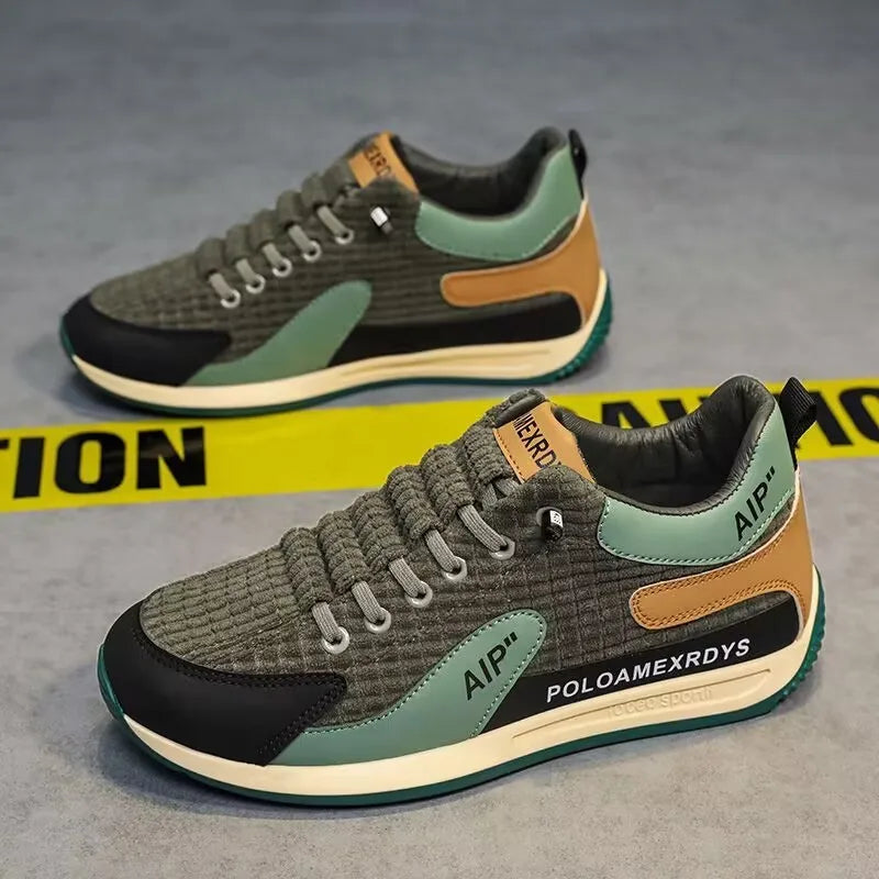 YF Men's Walking Style Shoes Spring New Breathable Mesh Shoes Casual  Men's  Running Shoes