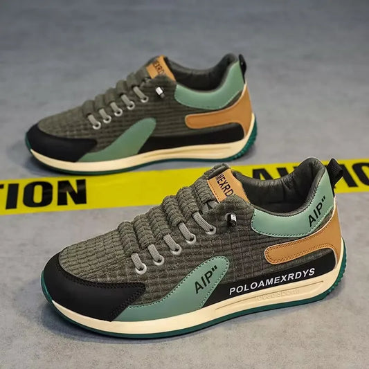 YF Men's Walking Style Shoes Spring New Breathable Mesh Shoes Casual  Men's  Running Shoes