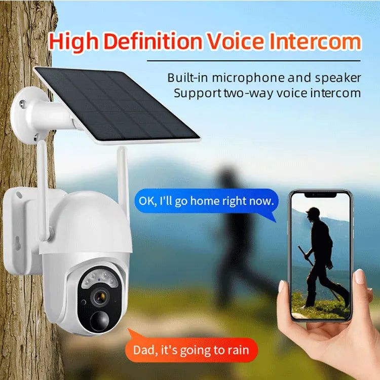 S40 Outdoor Battery PTZ WiFi LTE 4G Wireless IP Solar Panel Security Camera
