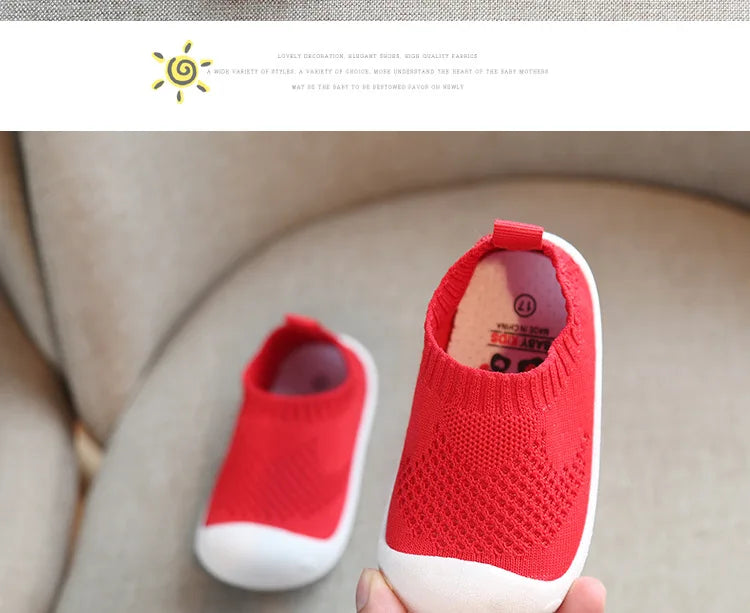 Kid Baby First Walkers Shoes Breathable Infant Toddler Shoes Girls Boy Casual Mesh Shoes Soft Bottom Comfortable Non-slip Shoes