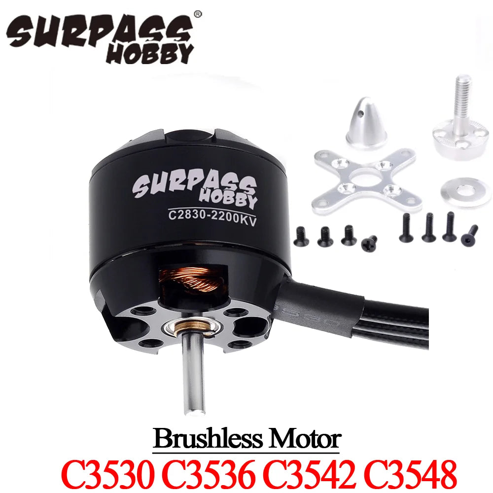 SURPASS HOBBY C3530 C3536 C3542 C3548 Brushless Motor 14Pole Motor with Accessories for Aircraft Multicopter RC Plane Helicopter