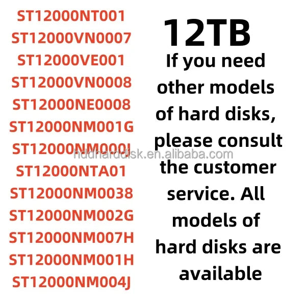 ST12000NM000J HD for Seagate Exos X18 12TB Internal Hard Drive CMR 3.5in SATA 6Gb/s 7200RPM 512e/4Kn 256MB Server Enterprise HDD