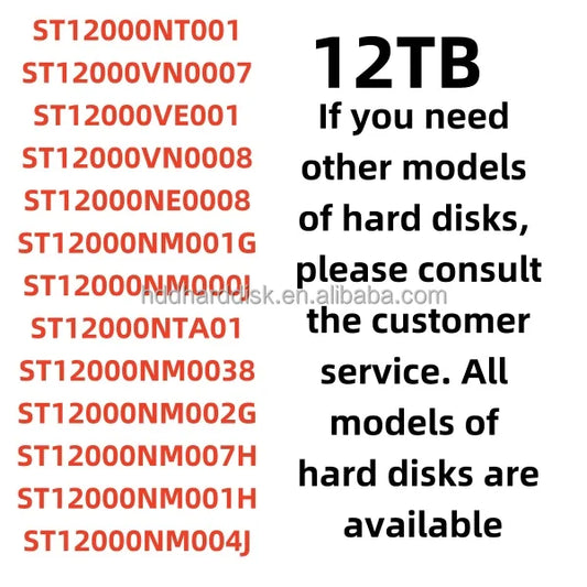 ST12000NM000J HD for Seagate Exos X18 12TB Internal Hard Drive CMR 3.5in SATA 6Gb/s 7200RPM 512e/4Kn 256MB Server Enterprise HDD