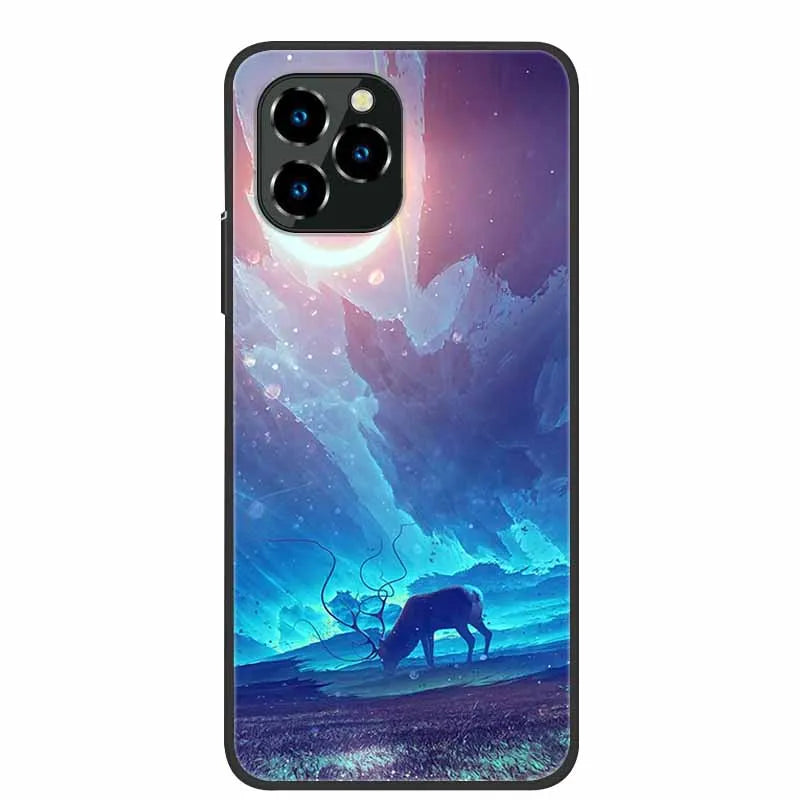 For Oukitel C21 Pro Case Luxury Silicone TPU Soft Cover Phone Case For C 21 pro coque Shockproof Protector Cartoon Capa Funda