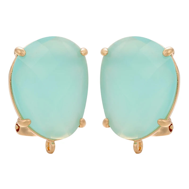 ZHUKOU 16x22mm high quality crystal cobblestone stud earrings for women earrings model:VE66