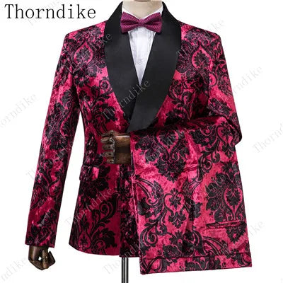 2023 Blazer+Pants+Vest Suits Male Casual Slim Blazer Coat Suit New Man Fashion Green Jacquard Eye-catching High Quality Party