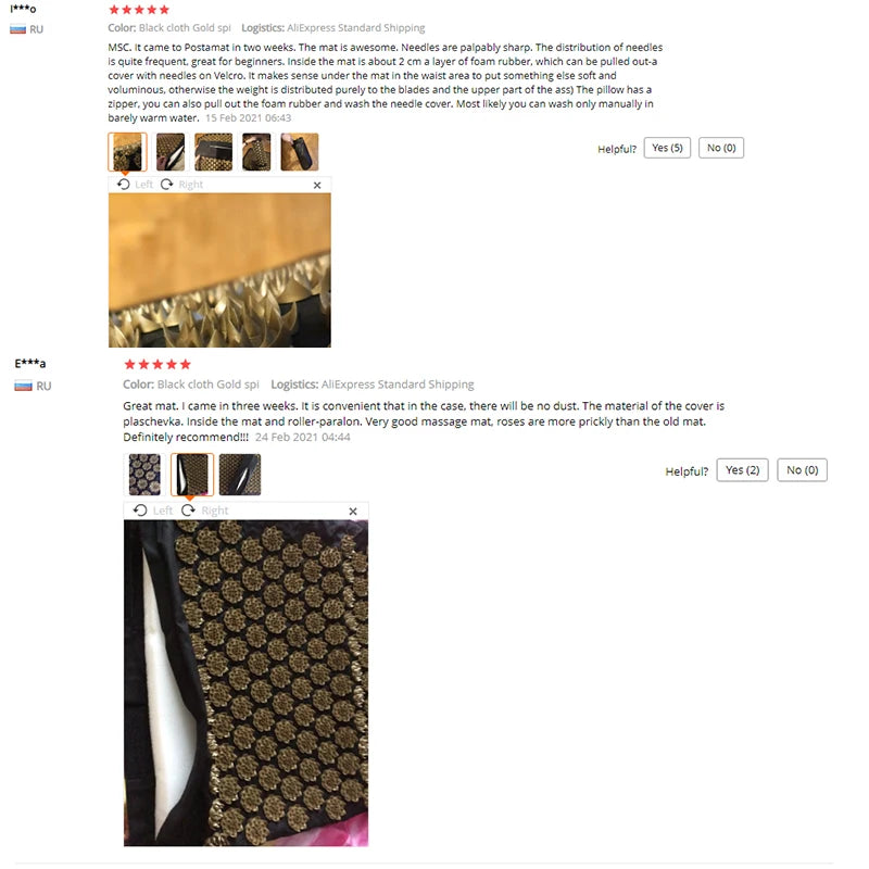 Massager Mat Shakti Mat Massage Yoga Mat Acupressure Relieve Stress Back Body Pain Spike Mat Acupuncture Massage Cushion