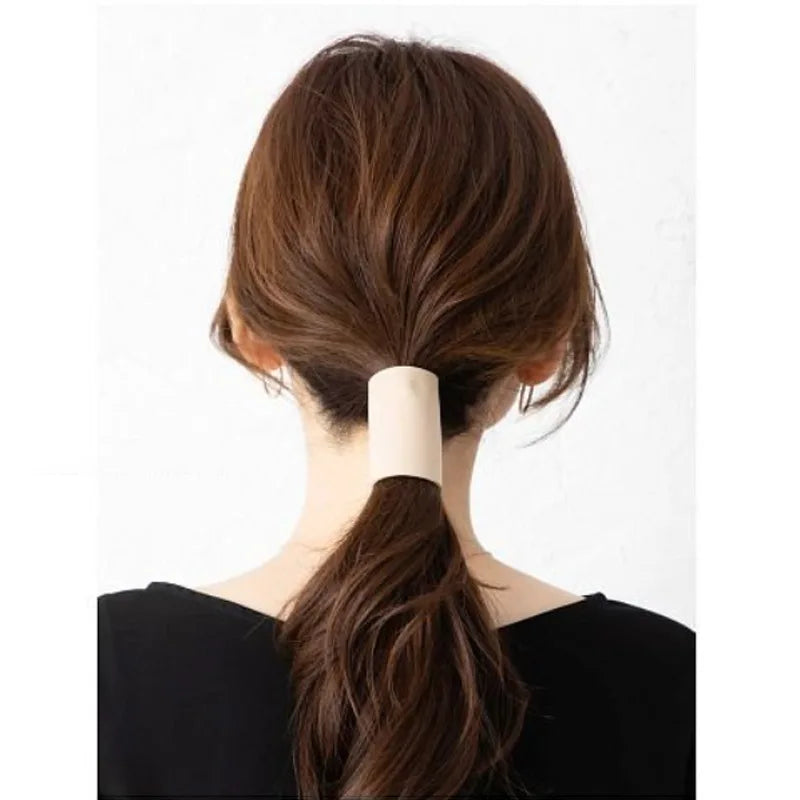 Woman Ponytail Accessories PU Hair Tie Headdress Punk Hair Accessories Leather Hair Scrunchies Hair Band