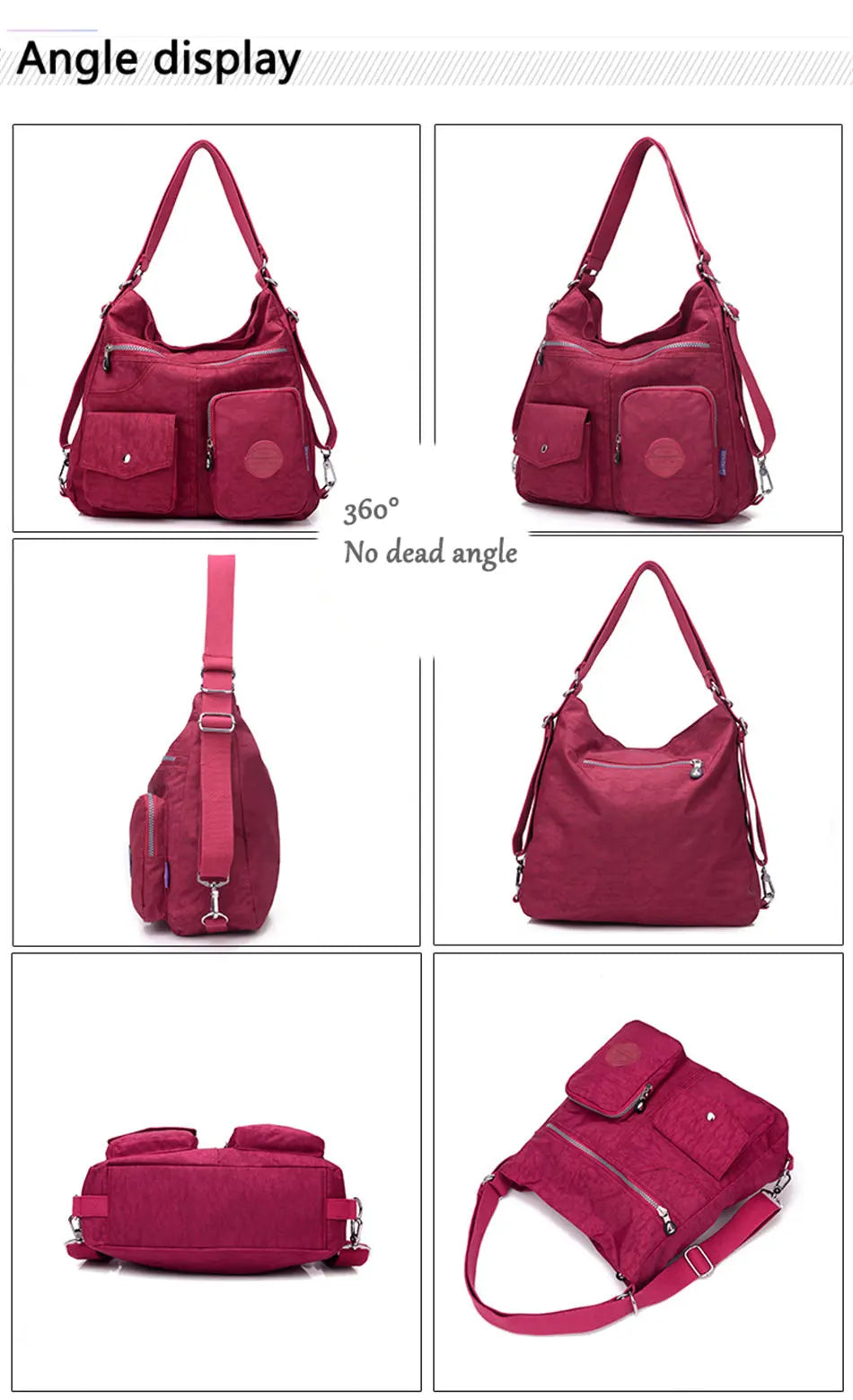 Luxury Handbags Women Bags Designer Waterproof Bylon Cloth Crossbody Bags for Women 2026 Large Capacity Lady Shoulder Bag Tote