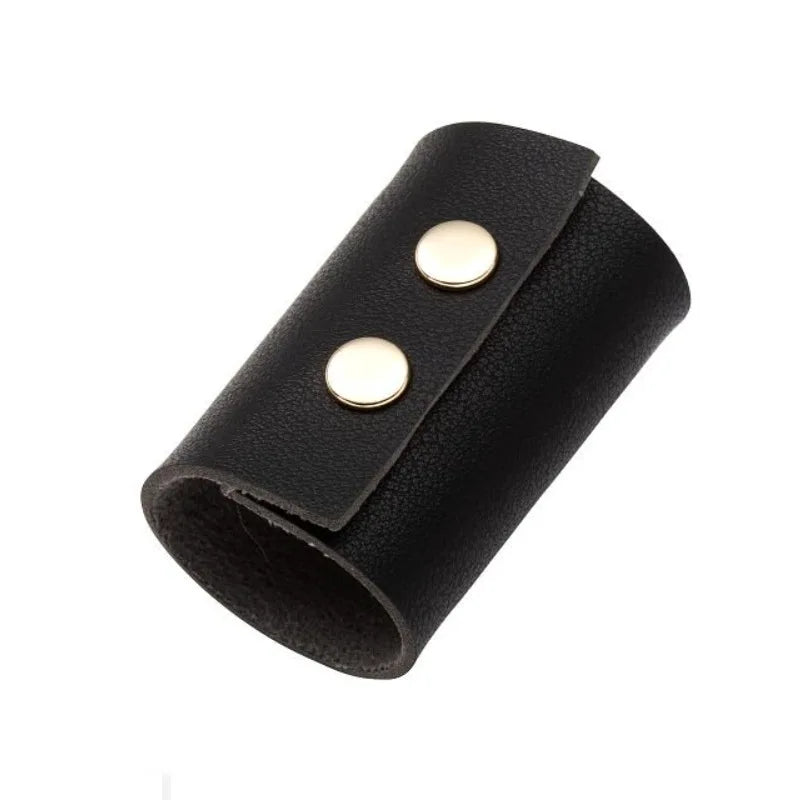 Woman Ponytail Accessories PU Hair Tie Headdress Punk Hair Accessories Leather Hair Scrunchies Hair Band