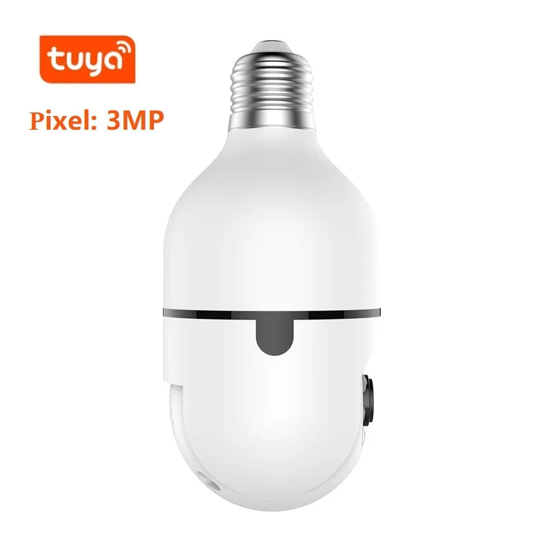 Tuya Smart Hot Sale 3MP HD Surveillance Camera 355 Degree Light Bulb with WiFi Indoor Outdoor Security Bulb
