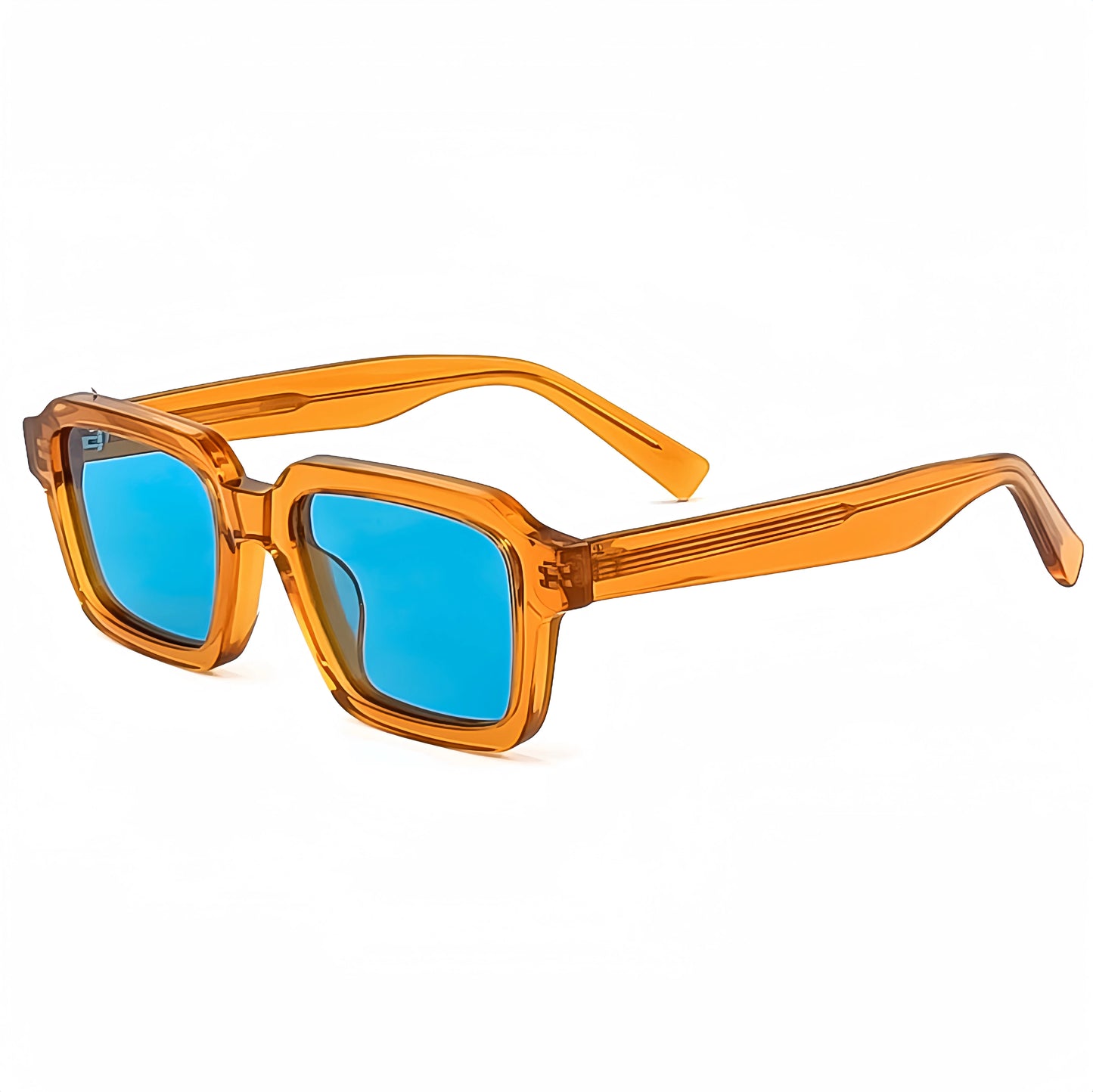 HBK Classic Retro Round Polarized Sunglasses for Women Men Acetate Frame Tac Lens Stylish Luxury Street Snap Travel Fashion