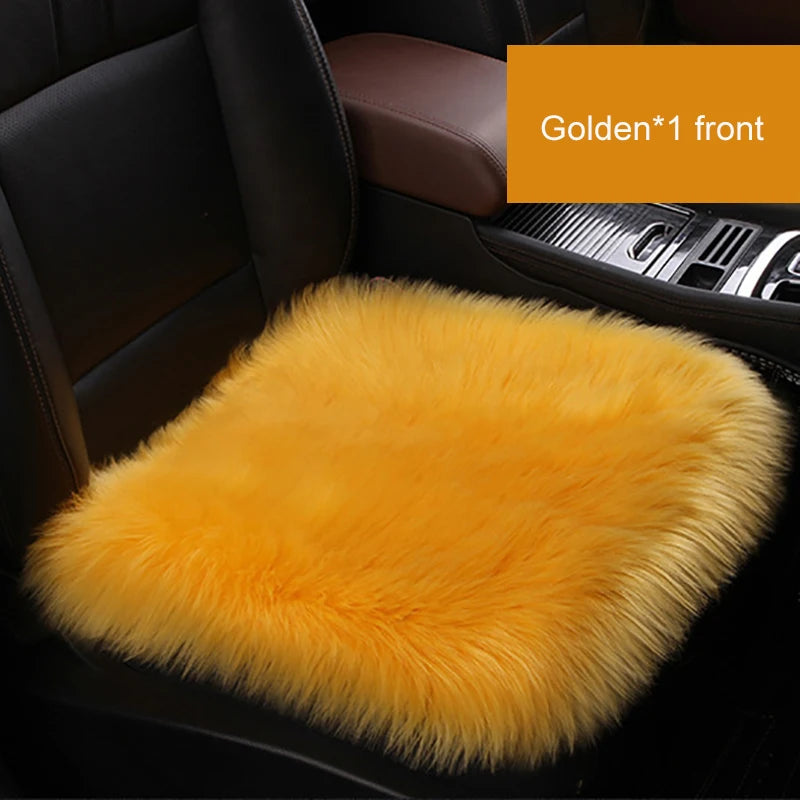Artificial Wool Car Seat Cushion Winter Plush Auto Seat Cloak Universal Warm Car Seat Cover For Kia Lada Vesta Renault Skoda etc