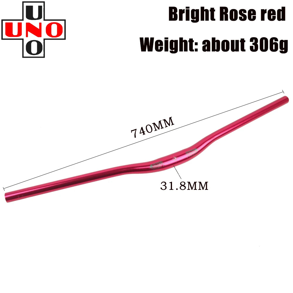UNO Bicycle Ultra Light Color  Handlebars 31.8 Caliber Bright 740 / 780mm Mountain Bicyle Handle Horizontal Modification
