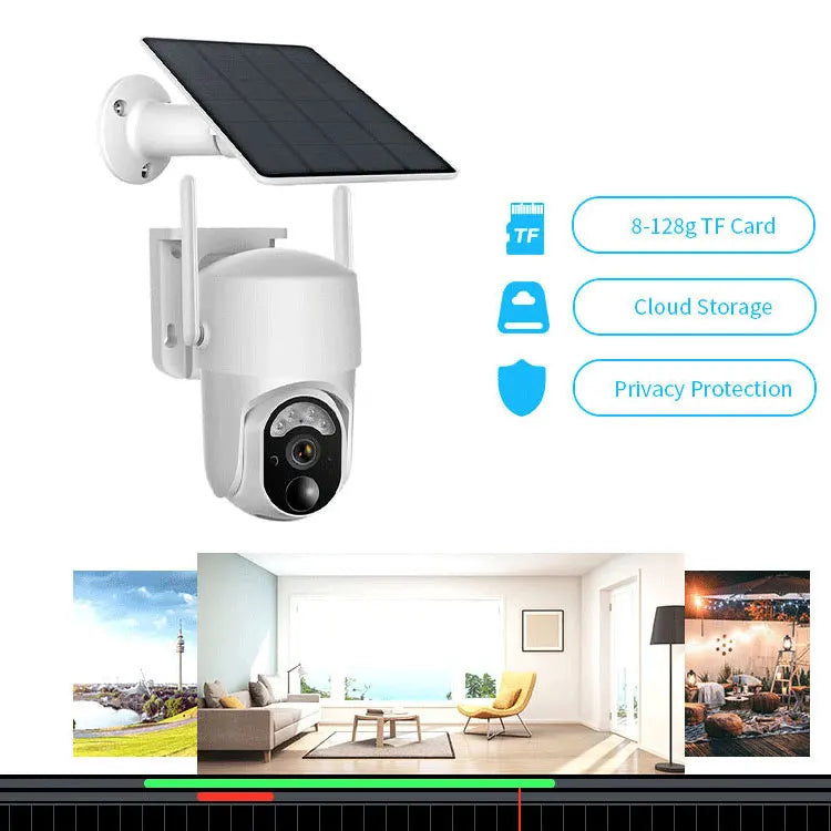 S40 Outdoor Battery PTZ WiFi LTE 4G Wireless IP Solar Panel Security Camera