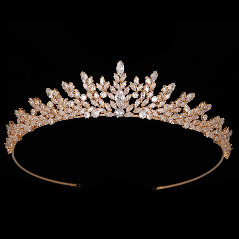 Handmade Delicate Tiara Women Hairband Headdress Crystal Bridal Hair Vine Crown Wedding Hair Accessories AA BC6965