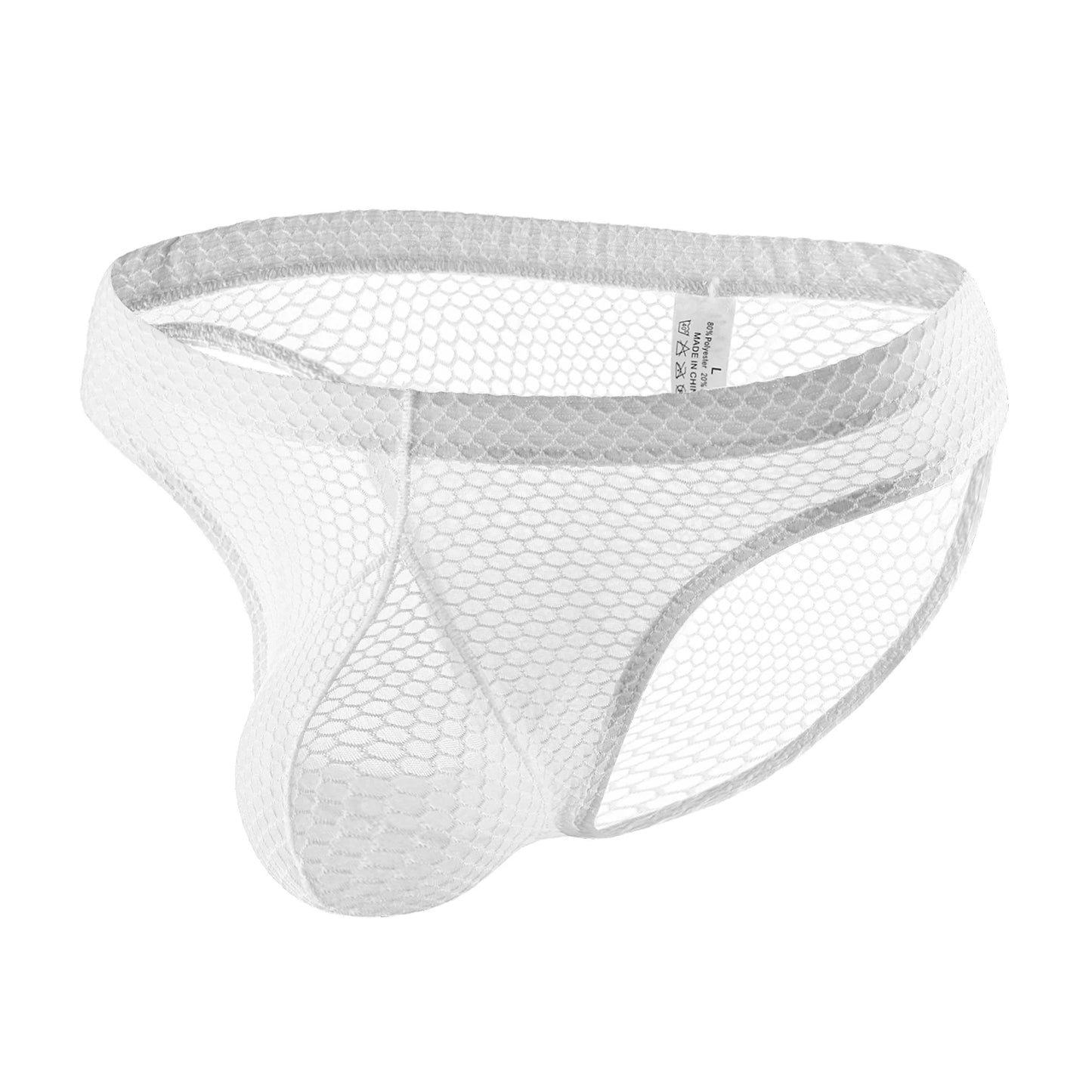 Sexy Men's Hollow Underwear Briefs Man Mesh Transparent Lingerie Fishnet Penis Pouch Underpants Hombre Panties