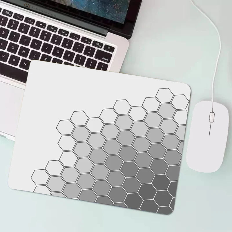 Anime Hexagonal Honeycomb Mouse Pad Gaming Accessories Gabinete PC Gamer Computer Keyboard Desk Mat Rubber Laptop Small Mousepad