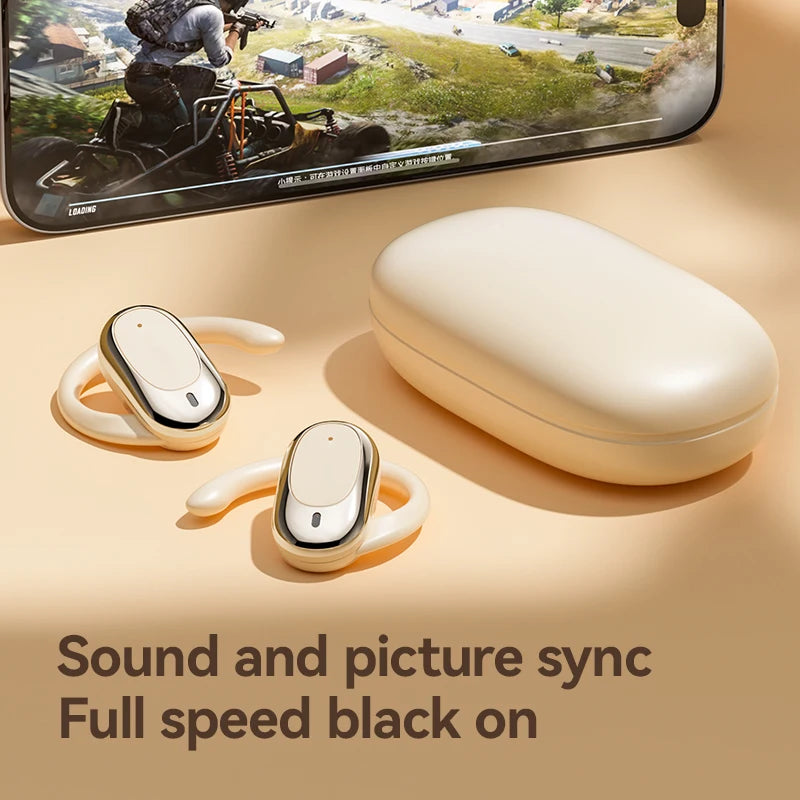 M57 90° Rotatable Ear-Hook Sports Earphones with AI Intelligent Noise Reduction Technology (Suitable for Large and Small Ears)