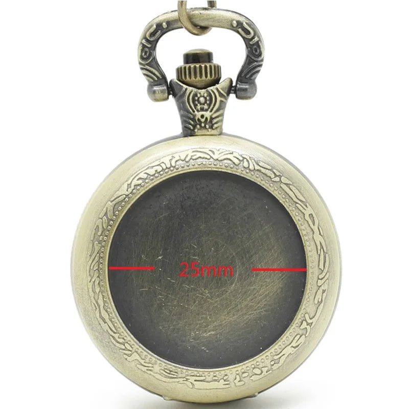 (2201) 12pcs/lot Vintage Pocket Quartz Watch Necklace pendant DIY timer alloy Hip hop punk 4cm promotion wholesale party gift
