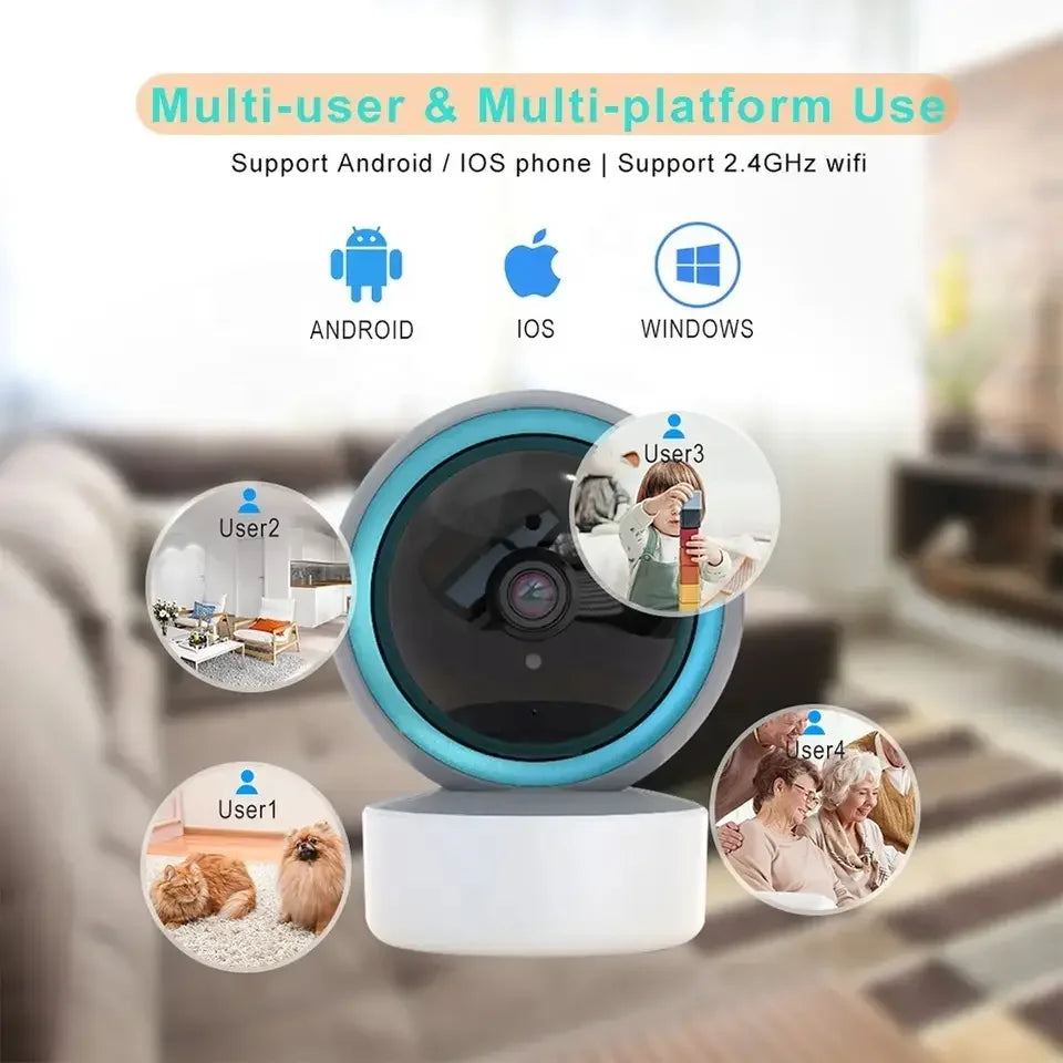 Sunisee 1080P Wireless Network Baby Camera Indoor Security Home 2mp Two Way Audio Easy Installation Wifi Ptz Mini Cameras