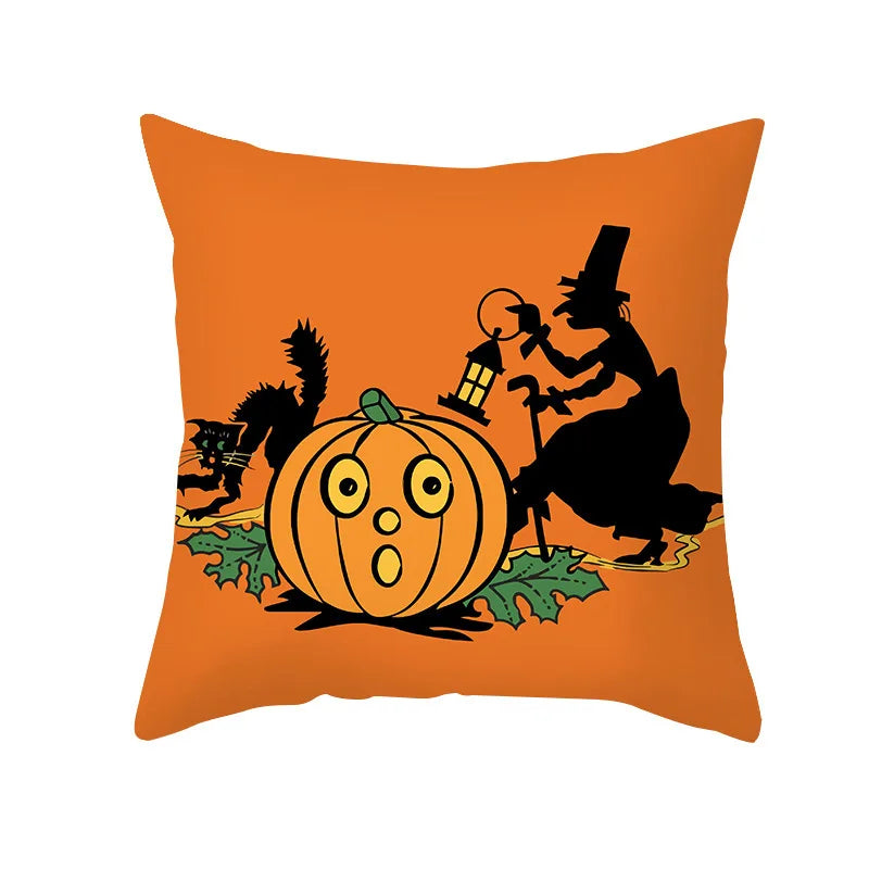 New Arrival Halloween Digital Print Cushion Cover Holiday Home Decoration Pillow Nordic Style Pillow Cover