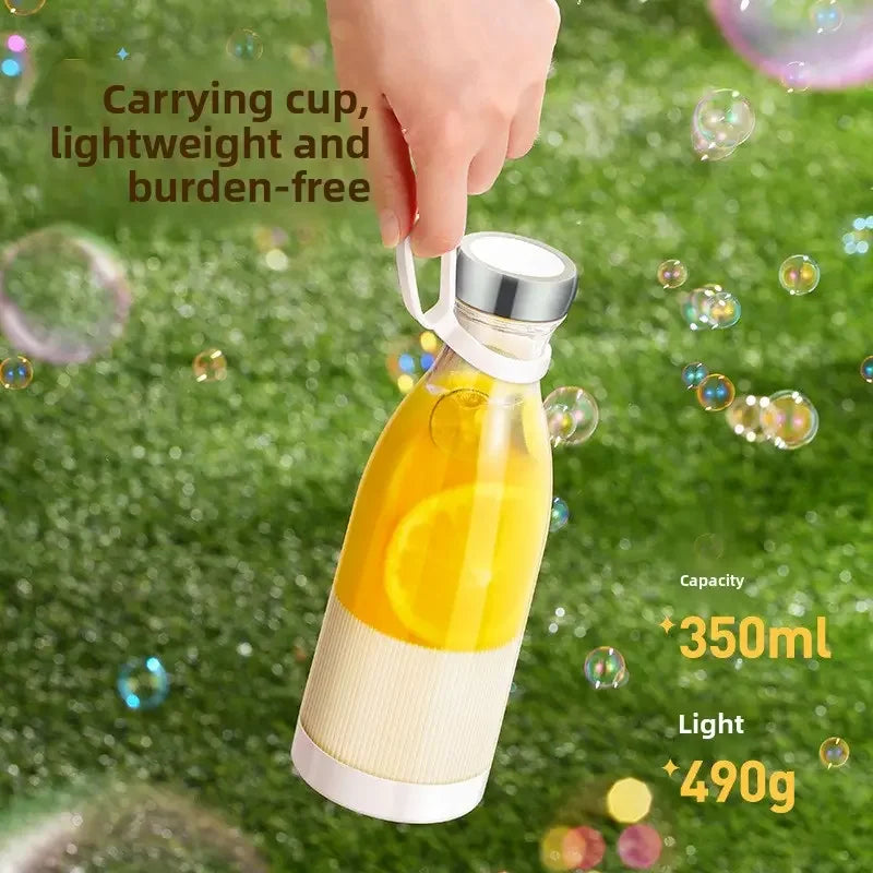 Portable Mini Stainless Steel USB-Chargeable Touch Control Blender Cup for On-the-Go Fruit Juicing and Outdoor Use