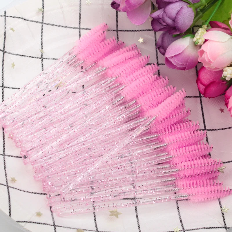 500pcs Eyelash Brushes Spoolies Micro Lash Mascara Wands Combs Wholesale Makeup brush wholesale For Eyelash Extension Makeup