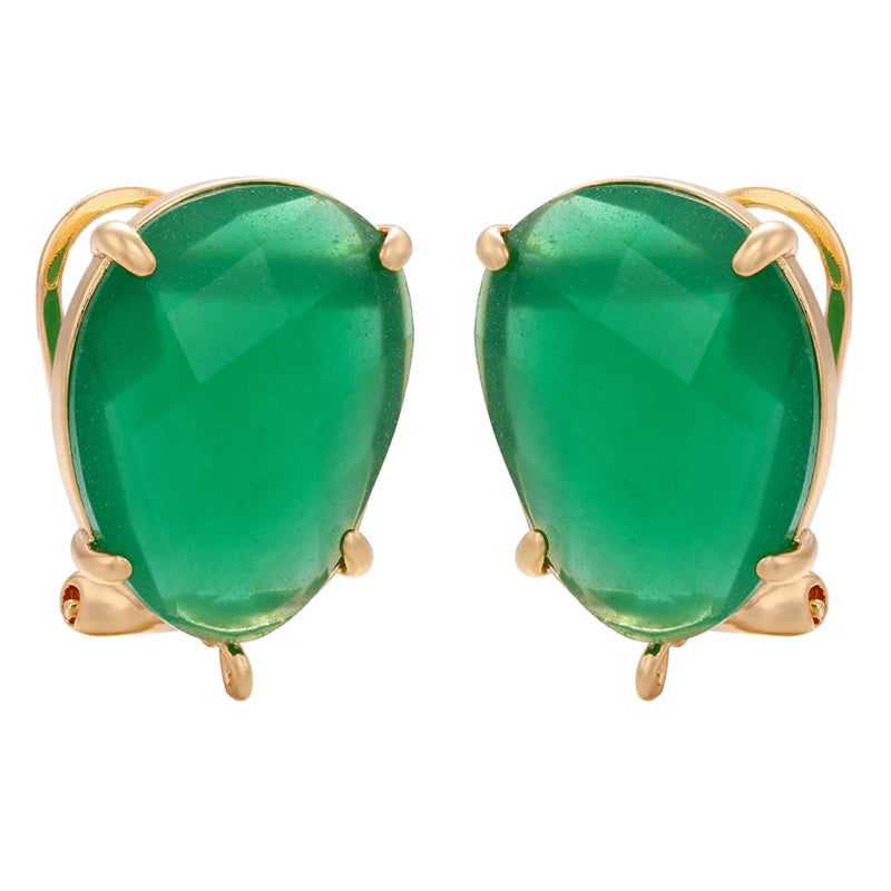 ZHUKOU 16x22mm high quality crystal cobblestone stud earrings for women earrings model:VE66