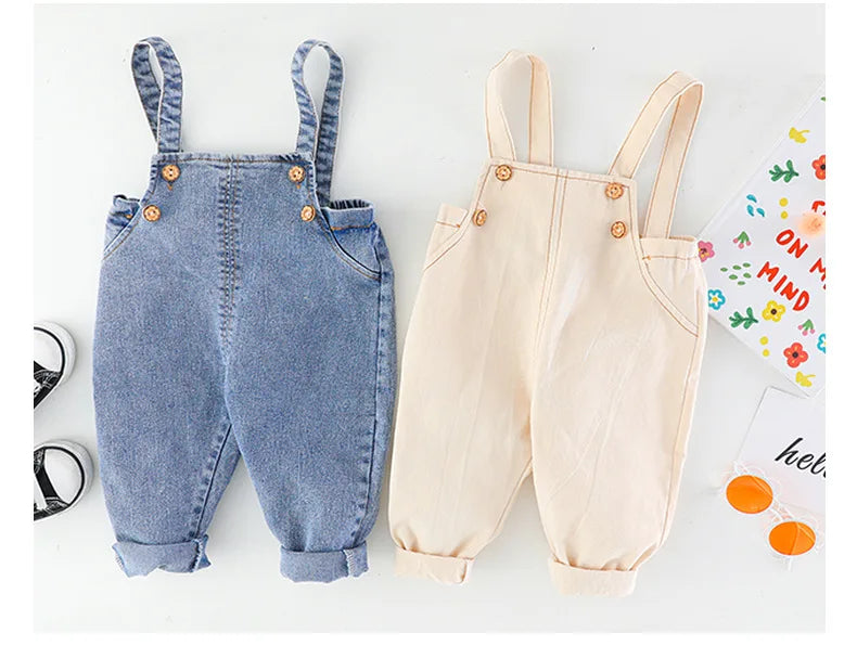 Spring newborn baby girls clothes outfit set floral shirt denim overalls suit for baby girl clothing 1 year infant birthday sets