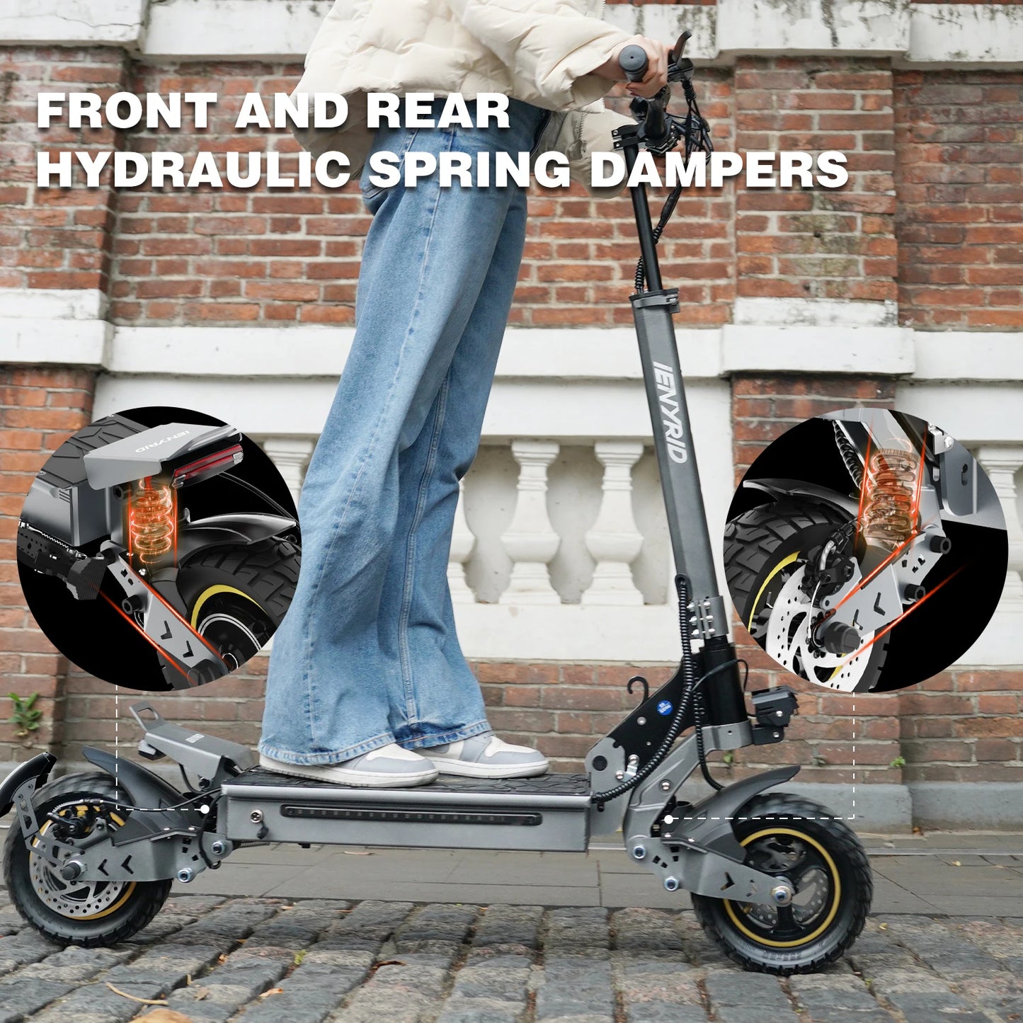 2025 New Style 48v/800w 15ah IENYRID S1 EU UK US Warehouse 10 Inch off Road Folding Electric Scooter for Adults