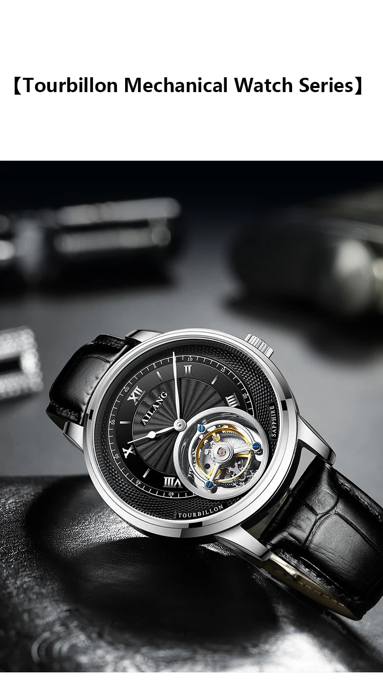 AILANG new authentic luxury real tourbillon mechanical watch fashion business waterproof men's watch